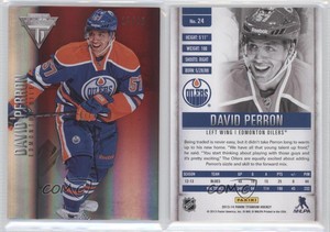 2013-14 Panini Titanium Draft Position Number /26 David Perron #24