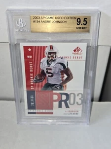 2003 SP Game Used Edition Rookie ANDRE JOHNSON Rc Card #134 Limited 261/600 - Picture 1 of 3