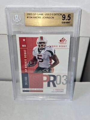 2003 SP Game Used Edition Rookie ANDRE JOHNSON Rc Card #134 Limited 261/600 - Image 1 of 3