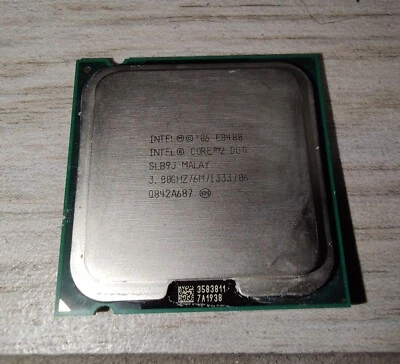 PROCESSORE CPU SOCKET 775 INTEL CORE 2 DUO E8400 / 3,0 GHz / 6MB / 1333MHZ FSB - Immagine 1 di 2