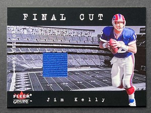 2001 Fleer Genuine #NNO Jim Kelly Final Cut Jersey Buffalo Bills