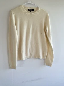 Suéter Loro Piana Bebé Cachemira Cuello Redondo Crema Talla 38 - Imagen 1 de 9