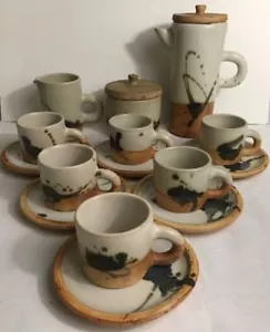 Rare Service À Café De La Poterie LA COLOMBE FRANCE 🇫🇷 Vallauris Vintage - Bild 1 von 12