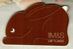 MARKS & SPENCER ( UK ) Chocolate Bunny ( 2009 ) Die-Cut Gift Card ( $0 ) - Picture 1 of 2