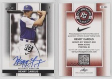 2018 Leaf Metal Perfect Game All-American Classic Black /4 Henry Gargus Auto