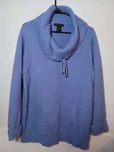 Preswick And Moore Cowl Neck Sweater Women Sz 2XL Purple Long Sleeve Pullover - Picture 1 of 9