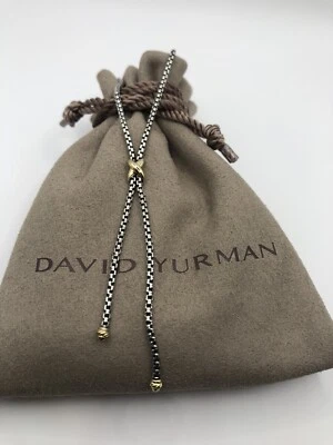Collar David Yurman Petite X Lariat en plata de ley con oro amarillo de 18 quilates Foto 1 de 4