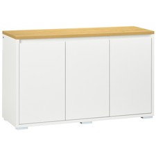 HOMCOM Mobile Multiuso con 2 Armadietti a 2 Livelli in Truciolato 120x37x75cm