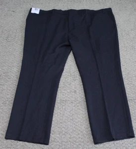 NWT Levi's Action Slacks Black Flat Front Polyester Pants 60 x 32 Big & Tall - Picture 1 of 7