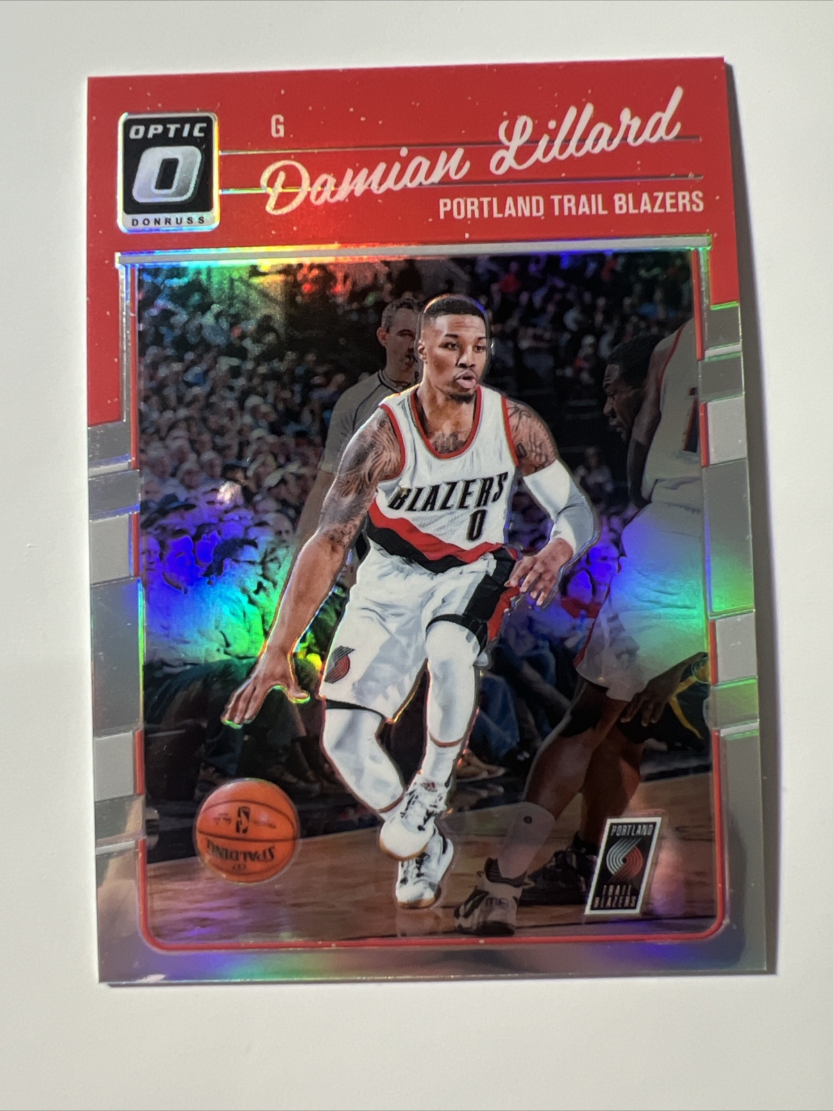 2016-17 Optic Damian Lillard Silver Prizm Card Rare