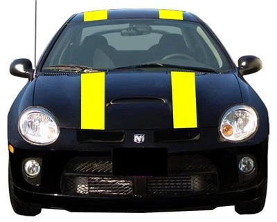 NUEVO Se adapta a NEON Doble Centro Rally RACING STRIPES 6" Calcomanías de Vinilo Gráficos Foto 1 de 4