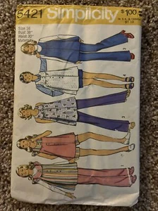 Vintage Simplicity Pattern 5421 Maturnity Smock Top & Pants - Picture 1 of 3