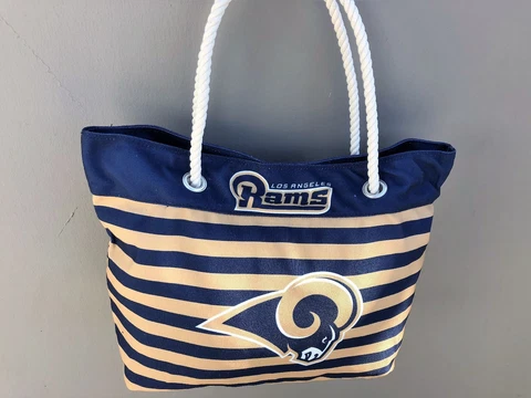 Los Angeles Rams nautical Stripe Tote Bag New Cover