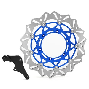 For Yamaha Oversize Brake Disc Rotor + Adapter WR250F WR450F YZ250F YZ450F 16-24 - Picture 1 of 12