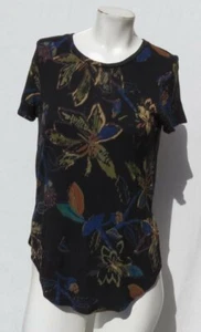 PHILOSOPHY Republic Damen schwarz Print Viskose Jersey T-Shirt Tunika Top US S - Bild 1 von 5