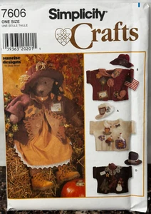 Simplicity 7606 Sew Pattern 31" Teddy Bear Stuff Animal Plush Clothes Jacket - Picture 1 of 4