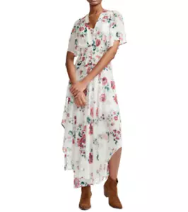 Maje Women's Rachelle Asymmetric Floral-Print Maxi Dress Size 3 (US L) 6507 - Picture 1 of 3