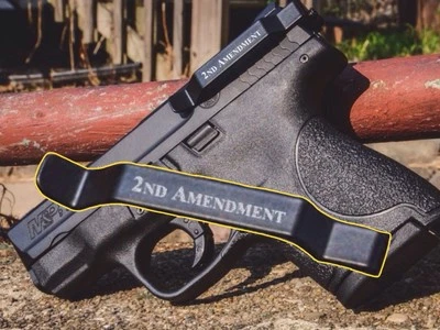 Engraved CLIPDRAW for M&P SHIELD 2nd Second Amendment 9mm Belt Clip Conceal  - Image 1 of 4