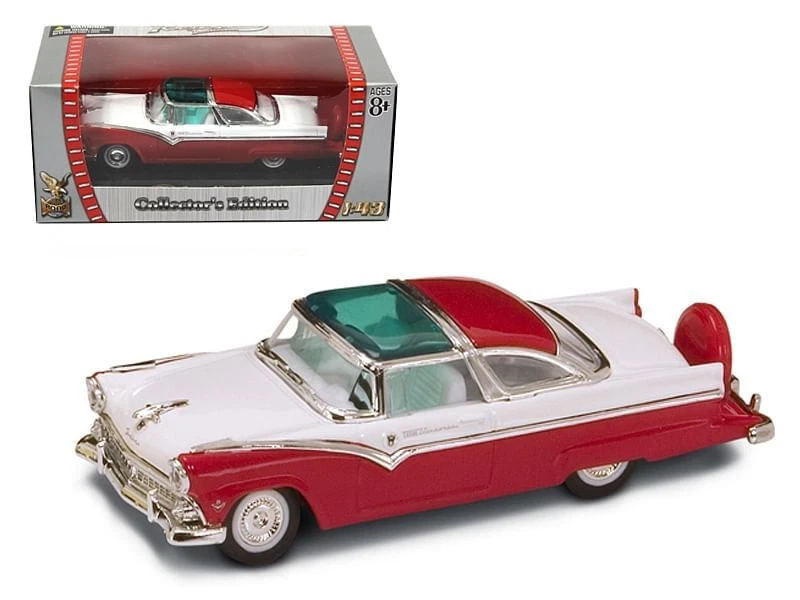 1955 Ford Crown Victoria Red and White 1/43 Diecast Model Car by Road Signature - Image 1 of 1