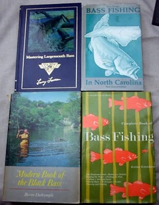 Lot 4 hcdj books BASS FISHING:  Dalyrymple~Gresham~Larsen~Paysour river/lake - Picture 1 of 11