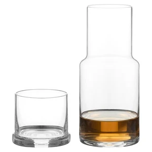 Nachttisch Wasserkaraffe und Glas Set mit integrierter Tasse - Wasser oder Mundspülung D... - Bild 1 von 6