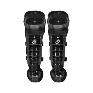 ProNine Junior Youth Tee Ball Catcher's Leg Guards - Black - Picture 1 of 1