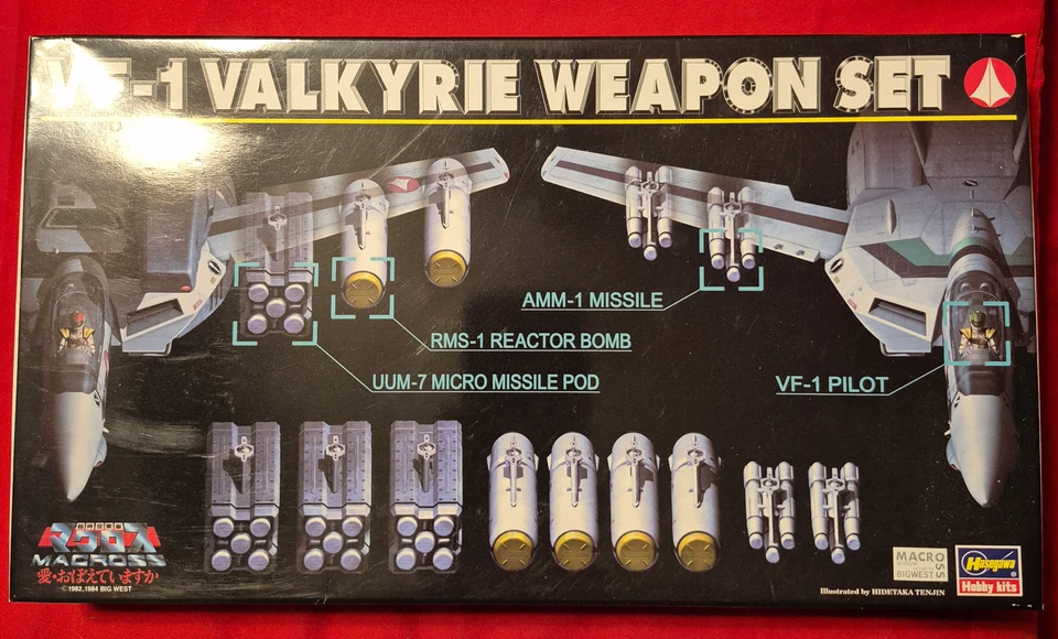 VF-1 Juego de armas Valquiria Hasegawa 1/72 piezas selladas caja abierta Macross 65706:1000 Foto 1 de 1