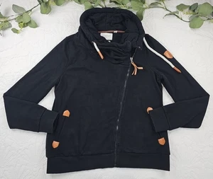 Wanakome Women's Black Size Zip Cowl Neck Jacket Sweatshirt Size 2XL - Picture 1 of 11