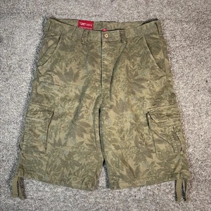 Jordan Craig Shorts Mens 38 Cargo Army Floral Baggy Pockets Parachute Grunge Y2K - Picture 1 of 11