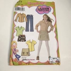 Lizzie McGuire Simplicity 4977 Girls 8-16+ Pattern Shirt Skirt Pant Shorts Skort - Picture 1 of 3