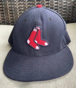 Boston Red Sox New Era 59Fifty Fitted 7 1/8 Hat Cap Polyester MLB Baseball Blue - Picture 1 of 8
