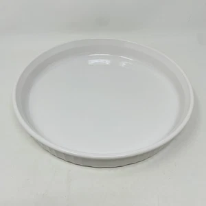 Corning Ware French White Round Shallow Round BAKING DISH 10" Quiche F-3-B - Picture 1 of 7