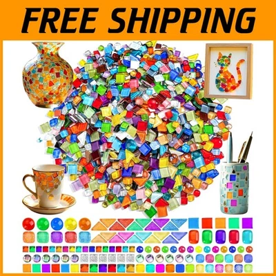 2400 Pcs Premium Glass Mosaic Tiles for Kids’ Craft Projects & Decorative Arts - Image 1 of 4