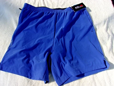 NWT Ralph Lauren RLX shorts, mens L, blue - purple, $90, poly., liner, 7 in. ins - Image 1 of 4