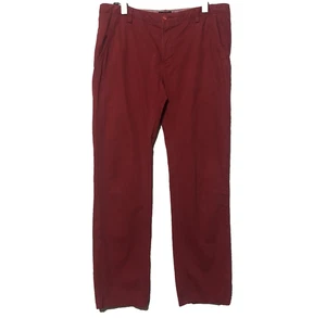 Pantalones chinos Hugo Boss para hombre 30R (33x29 medidos) arroz calce ajustado rojo baya algodón - Imagen 1 de 16