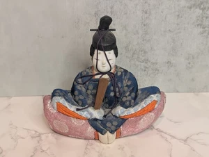 Vintage Japanese Hina Doll Sitting Emperor 5 Inch - Picture 1 of 5