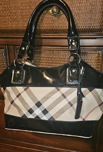 Burberry Hobo Nova Check Leathe Bag - Picture 1 of 7