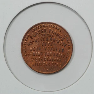 Player Pianos 65-Note 88-Note 20th Century US Bicentennial Indian Head Token - Picture 1 of 2