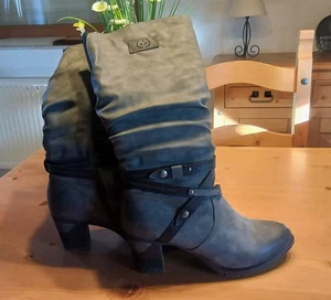 RIEKER warme Stiefel, Winterstiefel, grau, Gr.40, neuwertig - Bild 1 von 5
