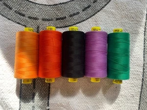 Gütermann Mara rainbow 100% Polyester 5 Spools Threads gutermann - Picture 1 of 4