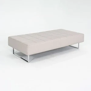 2013 Studio Cerri for Poltrona Frau Quadra Bench in Grey Leather 3x Available - Picture 1 of 9