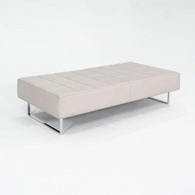 2013 Studio Cerri for Poltrona Frau Quadra Bench in Grey Leather 3x Available - Image 1 of 4