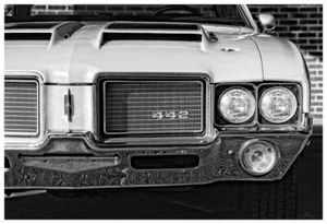 13x19 1972 OLDS 442 CUTLASS 4-4-2 ART POSTER PRINT 455 W-30 DR. OLDSMOBILE - Bild 1 von 1