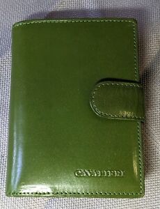 Cavalieri Vera Pelle Woman's Green Italian Leather Wallet Unused New No Tags