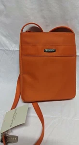 Evan Picone Orange Canvas Style Crossbody Shoulder Messenger Bag Q-77005 - Picture 1 of 3