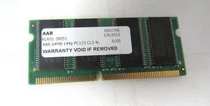AAR RLR01-38051 AAR 64MB 144p PC133 CL3 4C - Picture 1 of 6