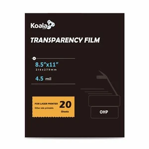 Película de tranparencia Koala para impresora láser 8,5x11 4,5 mil imprimible a doble cara - Imagen 1 de 13