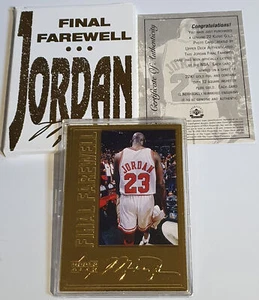 1999 Upper Deck Michael Jordan 22K GOLD /23000 Final Farewell - Rare - Picture 1 of 5