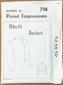 Period Impressions Pattern #714: Shell Jacket Sizes 52-54-56 Uncut - Picture 1 of 1