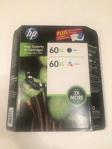 HP 60XL Black and Tri-Color Ink Cartridges, 2 Pack Plus Photo Paper Exp 9/15 - Zdjęcie 1 z 1